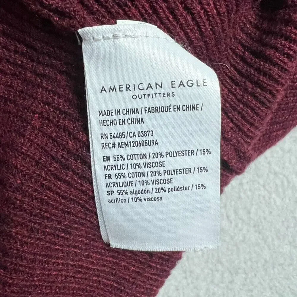 American Eagle Sweater Womens Small Red Pullover Comfort Casual Jegging Fit